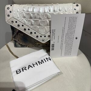 Finial price drop 
Brahmin Kylie NWOT 
White and Gray Women's Bag